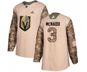 Youth Adidas Vegas Golden Knights #3 Brayden McNabb Authentic Camo Veterans Day Practice NHL Jersey