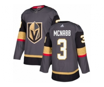 Youth Adidas Vegas Golden Knights #3 Brayden McNabb Authentic Gray Home NHL Jersey