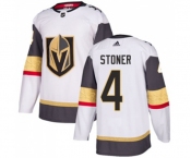 Youth Adidas Vegas Golden Knights #4 Clayton Stoner Authentic White Away NHL Jersey