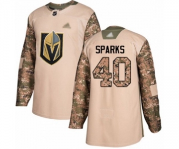 Youth Vegas Golden Knights #40 Garret Sparks Authentic Camo Veterans Day Practice Hockey Jersey
