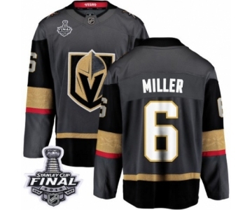 Youth Vegas Golden Knights #6 Colin Miller Authentic Black Home Fanatics Branded Breakaway 2018 Stanley Cup Final NHL Jersey