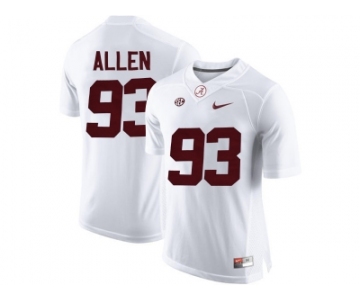 2016 Alabama Crimson Tide Jonathan Allen #93 College Football Limited Jersey -White