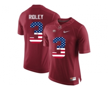 2016 US Flag Fashion Alabama Crimson Tide Calvin Ridley #3 College Football Limited Jersey - Crimson