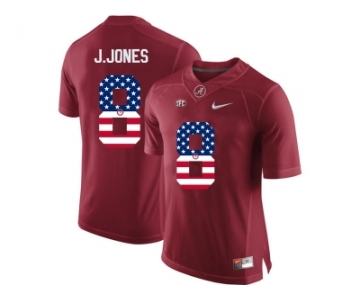 2016 US Flag Fashion Alabama Crimson Tide Julio Jones #8 College Football Limited Jersey - Crimson