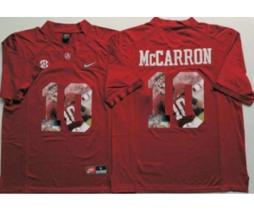 Alabama Crimson Tide #10 AJ McCarron Red Player Fashion Stitched NCAA Jersey