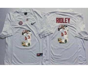 Alabama Crimson Tide #3 Calvin Ridley White Player Fashion Stitched NCAA Jersey