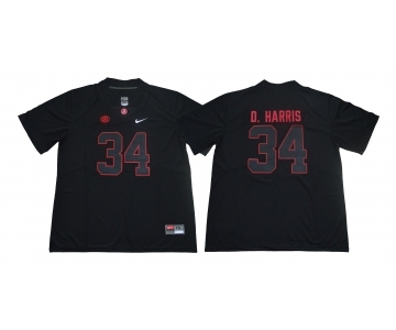 Alabama Crimson Tide #34 Damien Harris Black Nike College Football Jersey