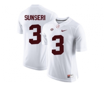 Alabama Crimson Tide Vinnie Sunseri #3 College Football Limited Jerseys - White