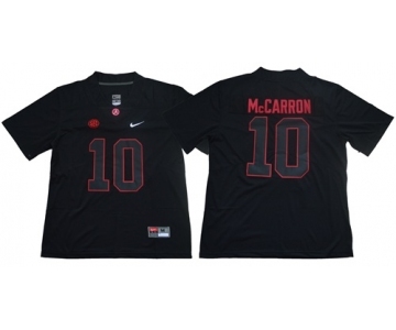 Crimson Tide #10 AJ McCarron Blackout Limited Stitched NCAA Jersey