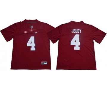 Crimson Tide #4 Jerry Jeudy Red Limited Stitched NCAA Jersey