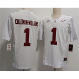 Men's Alabama Crimson Tide #1 Ryan Alexander Coleman-Williams Jr White F.U.S.E 2026 Stitched Football Jersey Men's Alabama Crimson Tide #1 Ryan Alexander Coleman-Williams Jr White F.U.S.E 2026 Stitched Football Jersey
