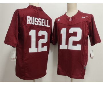 Men's Alabama Crimson Tide #12 Keelon Russell Red 2026 F.U.S.E Stitched Football Jersey