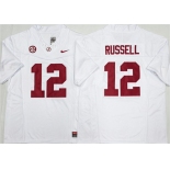 Men's Alabama Crimson Tide #12 Keelon Russell White 2026 F.U.S.E Stitched Football Jersey Men's Alabama Crimson Tide #12 Keelon Russell White 2026 F.U.S.E Stitched Football Jersey