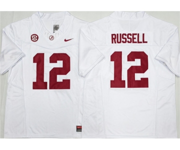 Men's Alabama Crimson Tide #12 Keelon Russell White 2026 F.U.S.E Stitched Football Jersey