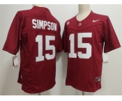 Men's Alabama Crimson Tide #15 Ty Simpson Red F.U.S.E. Stitched Football Jersey Men's Alabama Crimson Tide #15 Ty Simpson Red F.U.S.E. Stitched Football Jersey