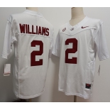 Men's Alabama Crimson Tide #2 Ryan Williams White FUSE College Stitched Jersey
