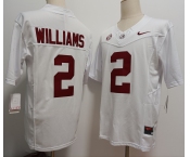 Men's Alabama Crimson Tide #2 Ryan Williams White FUSE College Stitched Jersey