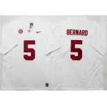 Men's Alabama Crimson Tide #5 Germie Bernard White F.U.S.E Stitched Football Jersey