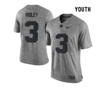 2016 Youth Heather Gray Alabama Crimson Tide Calvin Ridley #3 College Football Limited Jersey - Gridiron Gray
