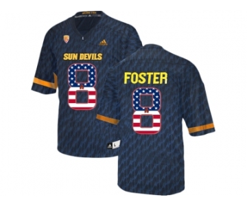 2016 US Flag Fashion Men's Arizona State Sun Devils D.J. Foster #8 College Football Jersey - Black