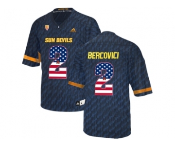 2016 US Flag Fashion Men's Arizona State Sun Devils Mike Bercovici #2 College Football Jersey - Black