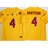 Men's Arizona State Sun Devils #4 Cam Skattebo Gold 2025 F.U.S.E. Vapor Limited Stitched Jersey Men's Arizona State Sun Devils #4 Cam Skattebo Gold 2025 F.U.S.E. Vapor Limited Stitched Jersey