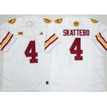 Men's Arizona State Sun Devils #4 Cam Skattebo White 2025 F.U.S.E. Vapor Limited Stitched Jersey Men's Arizona State Sun Devils #4 Cam Skattebo White 2025 F.U.S.E. Vapor Limited Stitched Jersey