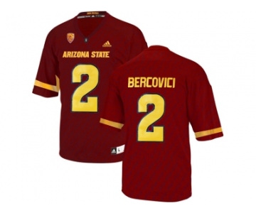 Men's Arizona State Sun Devils Mike Bercovici #2 College Football Jersey - Maroon