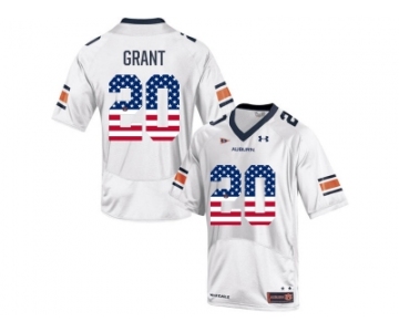 2016 US Flag Fashion Men's Under Armour Corey Grant #20 Auburn Tigers College Football Jersey - White