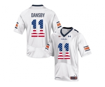 2016 US Flag Fashion Men's Under Armour Karlos Dansby #11 Auburn Tigers College Football Jersey - White