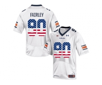2016 US Flag Fashion Men's Under Armour Nick Fairley #90 Auburn Tigers College Football Jersey - White