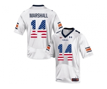 2016 US Flag Fashion Men's Under Armour Nick Marshall #14 Auburn Tigers College Football Jersey - White