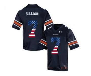 2016 US Flag Fashion Men's Under Armour Pat Sullivan #7 Auburn Tigers College Football Throwback Jersey - Navy Blue