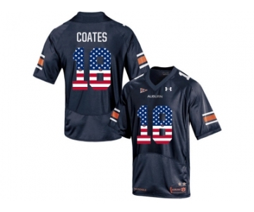 2016 US Flag Fashion Men's Under Armour Sammie Coates #18 Auburn Tigers College Football Jersey - Navy Blue