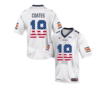 2016 US Flag Fashion Men's Under Armour Sammie Coates #18 Auburn Tigers College Football Jersey - White
