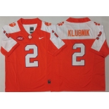 Men's Clemson Tigers #2 Cade Klubnik Orange White F.U.S.E. Stitched Football Jersey Men's Clemson Tigers #2 Cade Klubnik Orange White F.U.S.E. Stitched Football Jersey