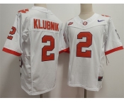 Men's Clemson Tigers #2 Cade Klubnik White F.U.S.E. Stitched Football Jersey Men's Clemson Tigers #2 Cade Klubnik White F.U.S.E. Stitched Football Jersey