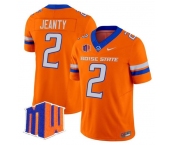 Men's Boise State Broncos #2 Ashton Jeanty Orange 2024 F.U.S.E. Vapor Limited Stitched Football Jersey
