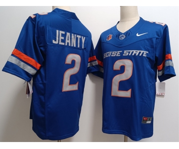 Men's Boise State Broncos #2 Ashton Jeanty Royal 2024 F.U.S.E. Vapor Limited Stitched Football Jersey
