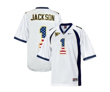 2016 US Flag Fashion Men's California Golden Bears DeSean Jackson #1 College Football Jersey - White