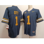 Men's California Golden Bears #1 Jaydn Ott Navy Blue FUSE College Stitched Jersey