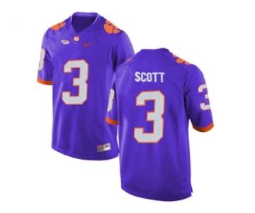 2016 Clemson Tigers Artavis Scott #3 College Football Limited Jersey - Purple