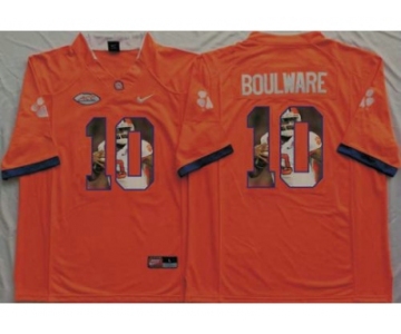 Clemson Tigers #10 Ben Boulware Orange Player Fashion Stitched NCAA Jersey