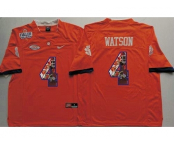 Clemson Tigers #4 Deshaun Watson Orange Player Fashion Stitched NCAA Jersey