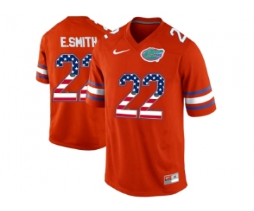 2016 US Flag Fashion Florida Gators E.Smith #22 College Football Jersey - Orange