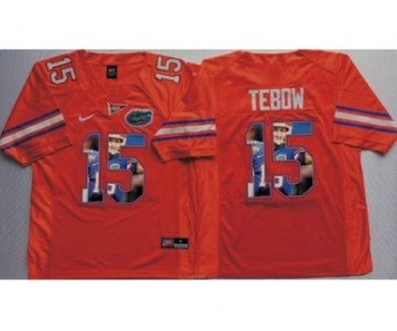 Florida Gators #15 Tim Tebow Orange Player Fashion Stitched NCAA Jersey