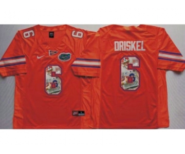 Florida Gators #6 Jeff Driskel Orange Player Fashion Stitched NCAA Jersey