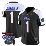 Men's Florida Gators #1 Montrell Johnson Jr. Black Alternate 2024 F.U.S.E. Florida Patch Vapor Limited Stitched Football Jersey Men's Florida Gators #1 Montrell Johnson Jr. Black Alternate 2024 F.U.S.E. Florida Patch Vapor Limited Stitched Football Jersey