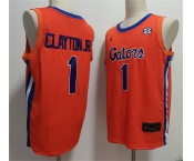 Men's Florida Gators #1 Walter Clayton Jr. Orange Stitched Basketball Jersey