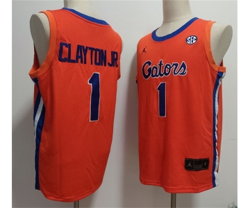 Men's Florida Gators #1 Walter Clayton Jr. Orange Stitched Basketball Jersey